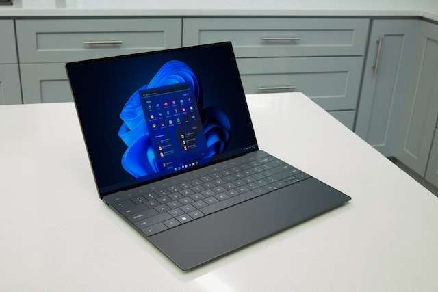 A laptop, symbolic of our QuickBooks bookkeeping for real estate firms.