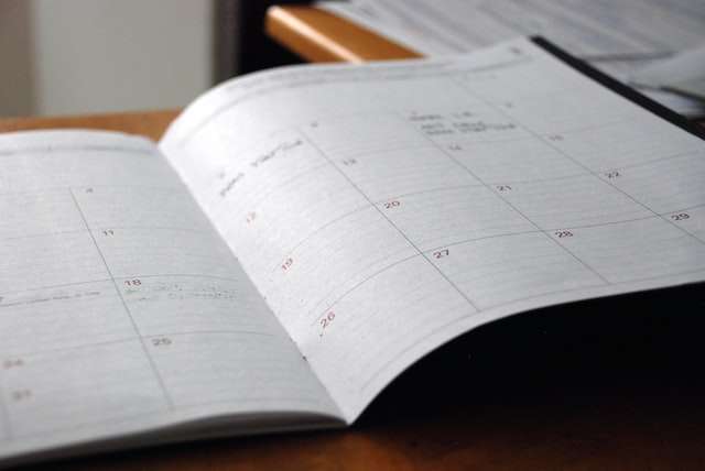 An open calendar, symbolic of our San Diego payroll services including scheduling your payrolls.