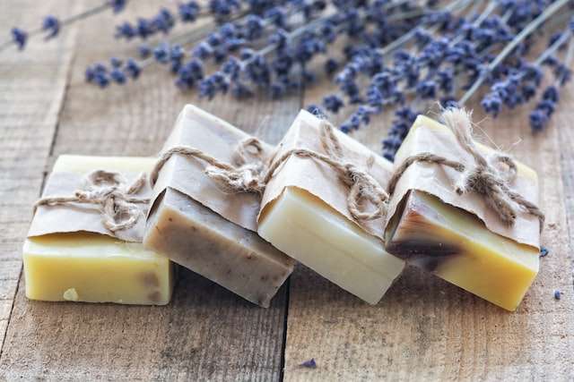 4 pieces of handmade soap, symbolic of eCommerce bookkeeping for Etsy users.